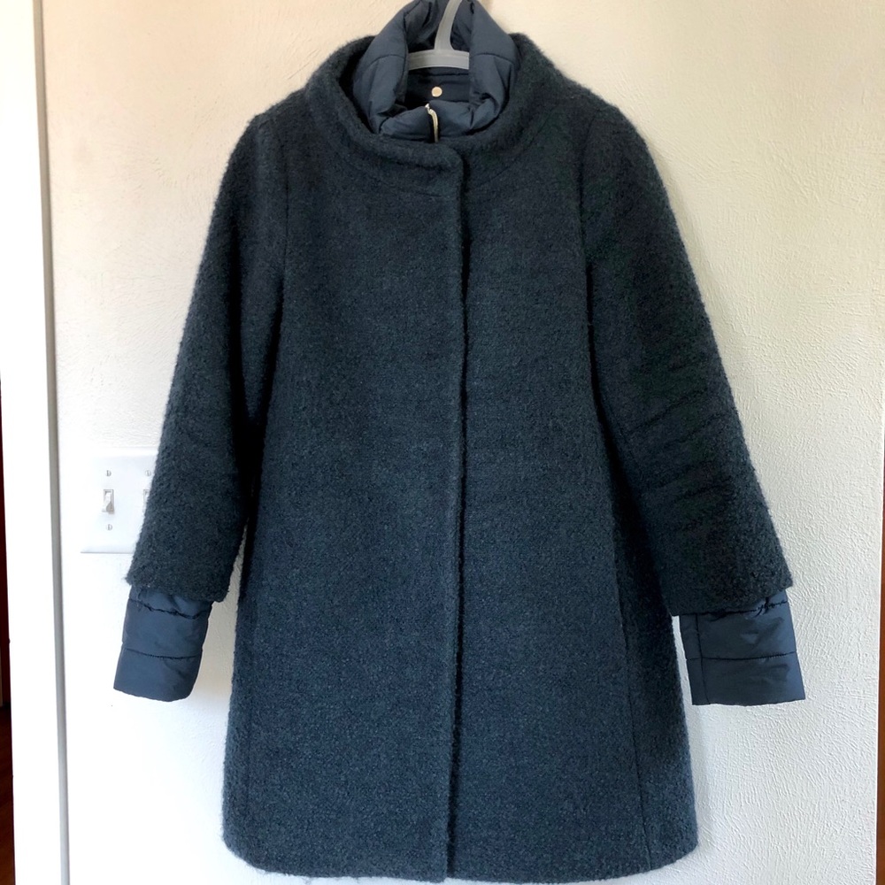 Herno blue wool and down coat IT 38
